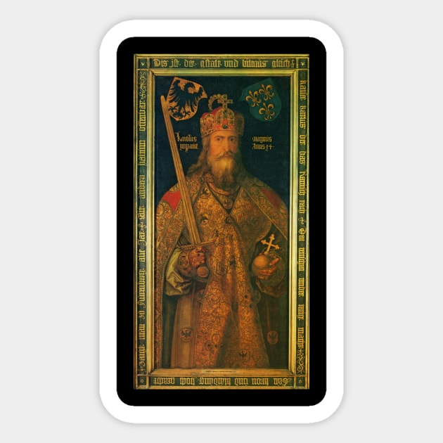 Charlemagne by Albrecht Durer Sticker by blackroserelicsshop@gmail.com